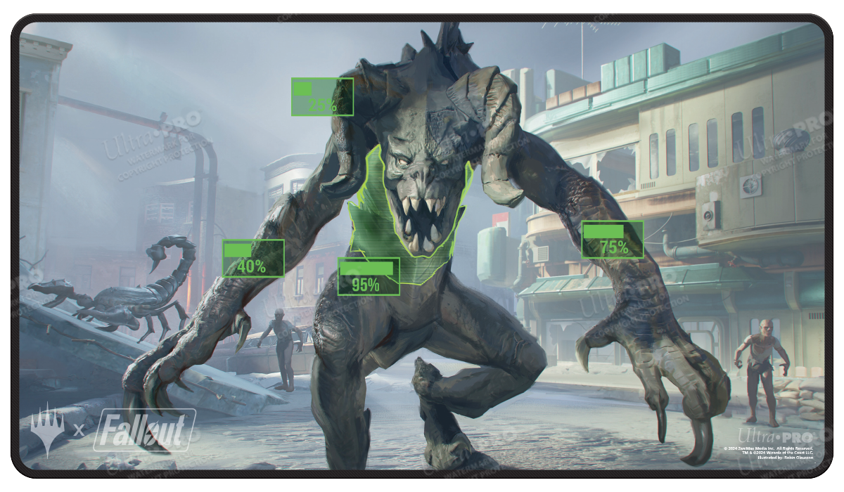 ultra-pro-fallout-v-a-t-s-playmat-black-stitched-standard-gaming-matte-24-x-13-5 image 1