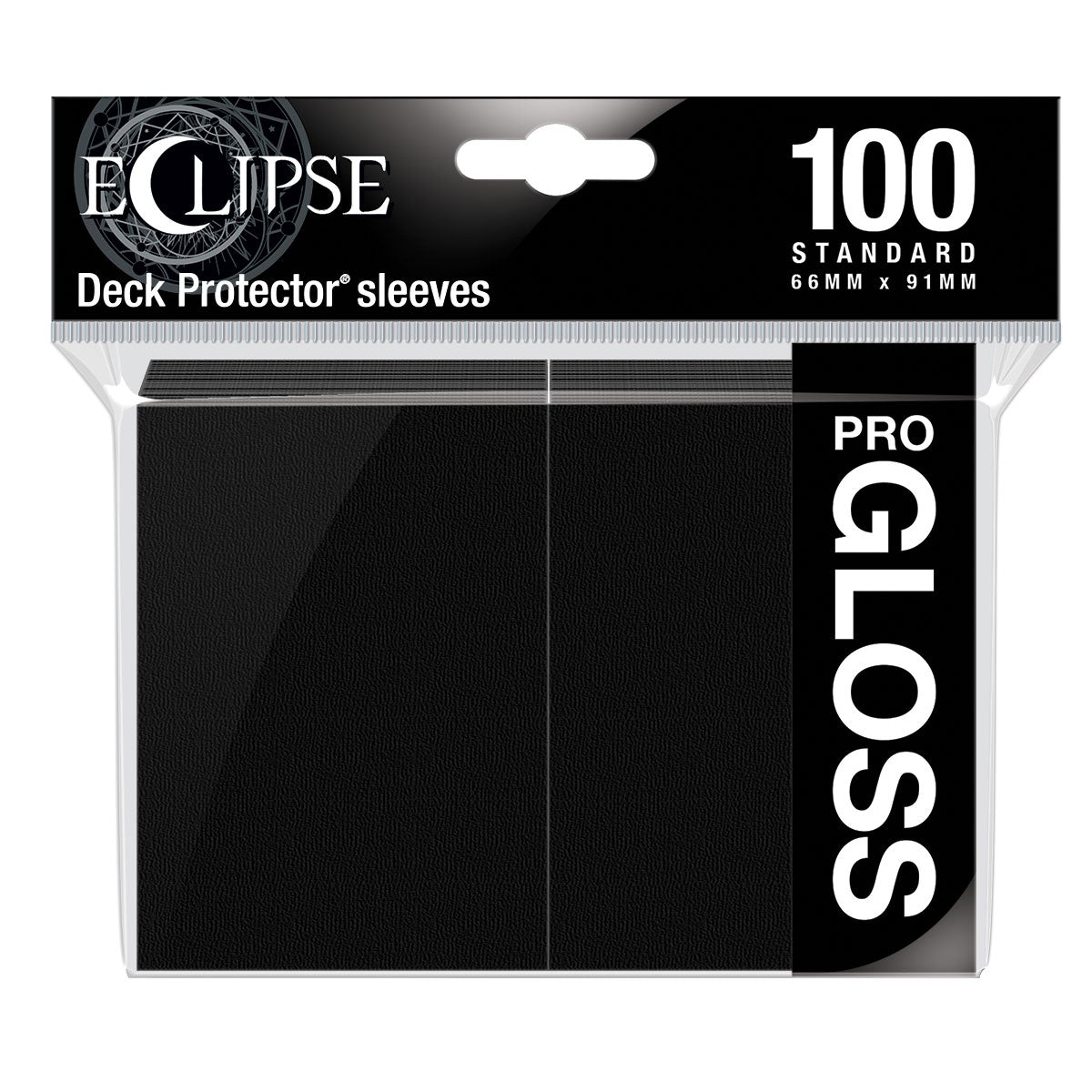 ultra-pro-eclipse-gloss-standard-deck-protector-sleeves-100ct-jet-black image 1