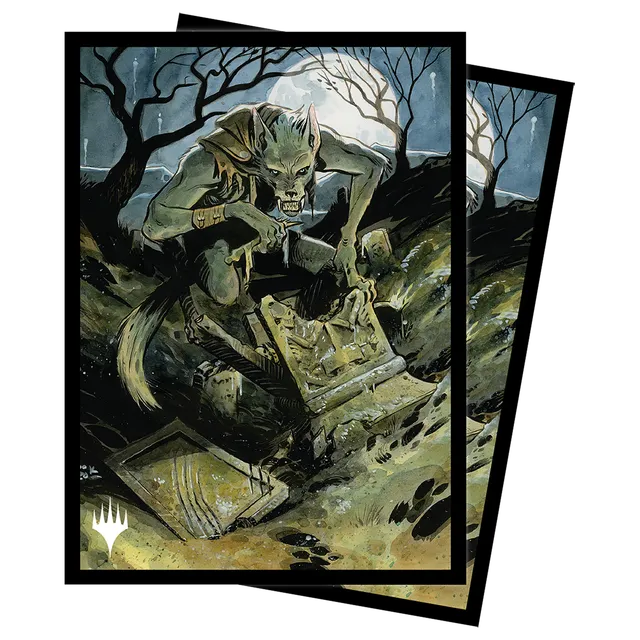 ultra-pro-innistrad-midnight-hunt-graveyard-glutton-standard-deck-protector-slee image 1