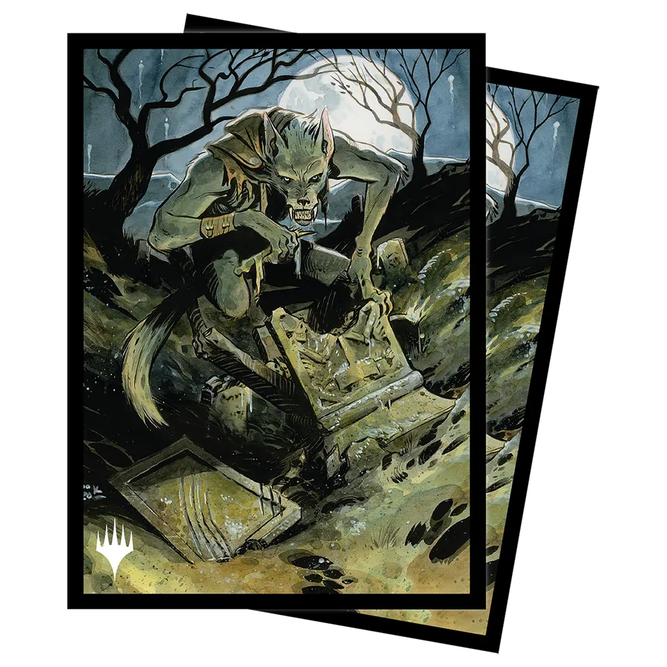 ultra-pro-innistrad-midnight-hunt-graveyard-glutton-standard-deck-protector-slee image 1