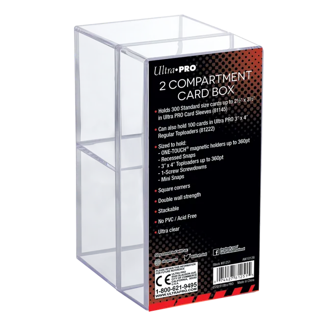 ultra-pro-2-piece-2-compartment-clear-card-box-sammelbox image 1