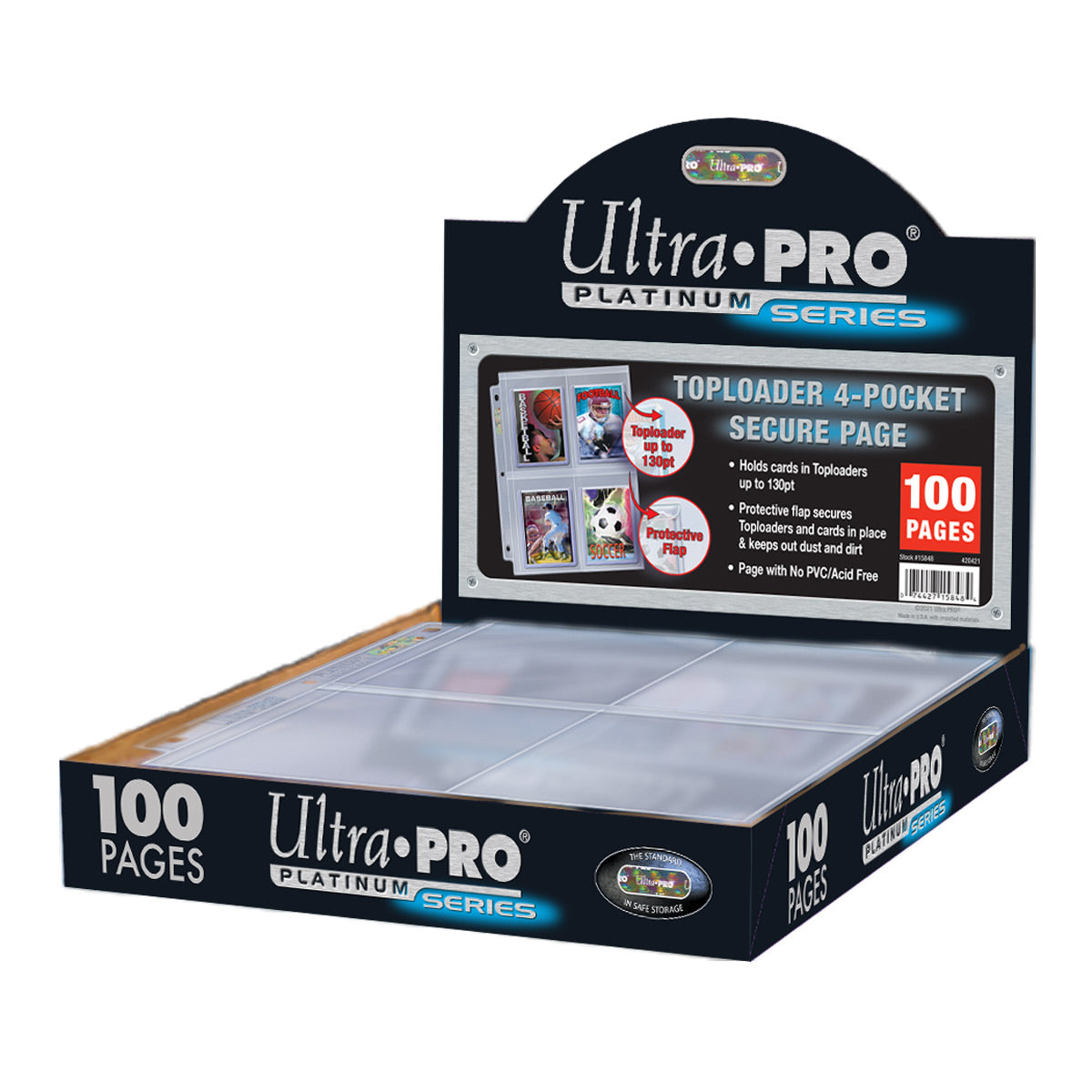 ultra-pro-premium-series-4-pocket-secure-pages-f-r-toploader-sleeves-100er-pack image 2