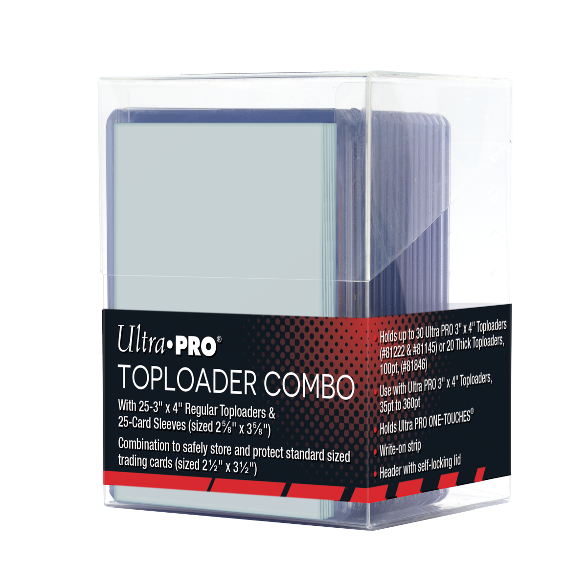 ultra-pro-toploader-sleeves-combo-25-25-mit-klarsicht-aufbewahrungsbox image 1