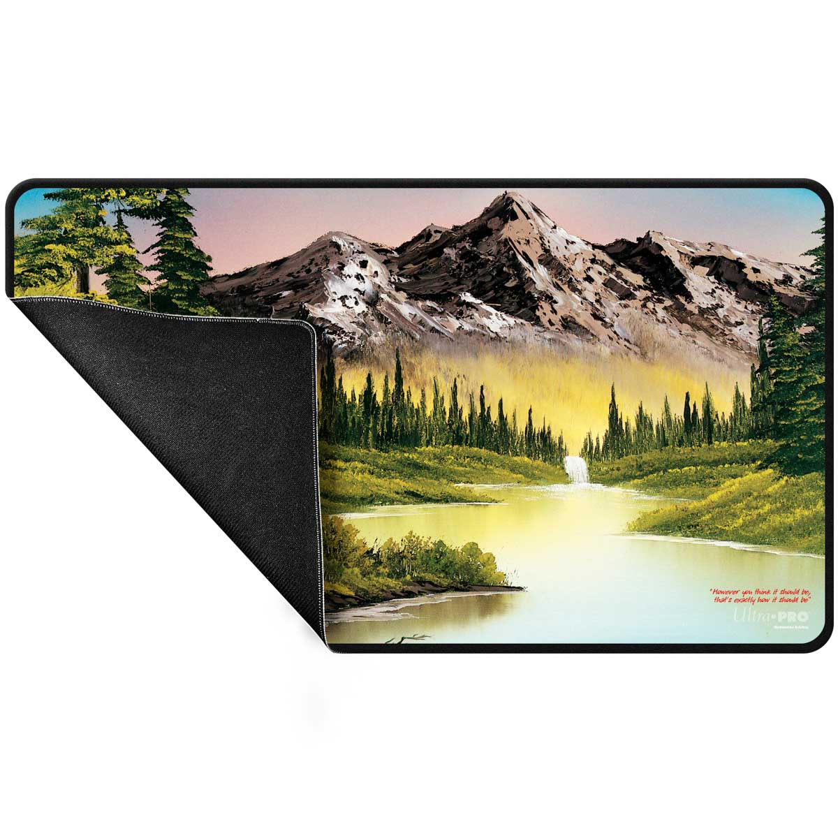 ultra-pro-bob-ross-mountain-retreat-playmat-mit-schwarzer-naht image 3