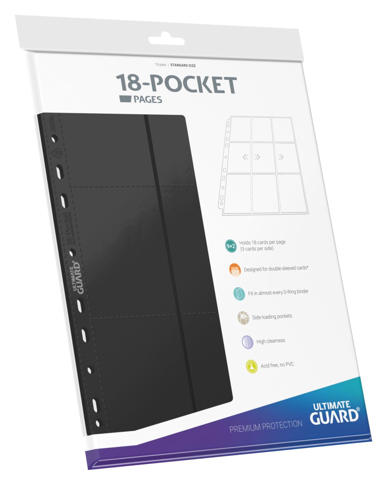 ultimate-guard-18-pocket-pages-side-loading-10er-pack-schwarz image 2
