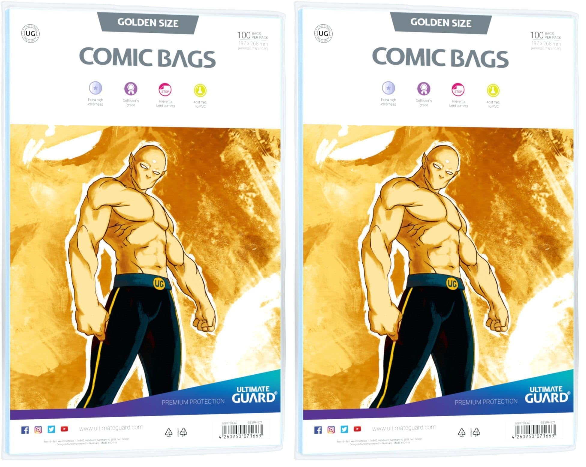 ultimate-guard-comic-bags-golden-size-100-st-ck image 3