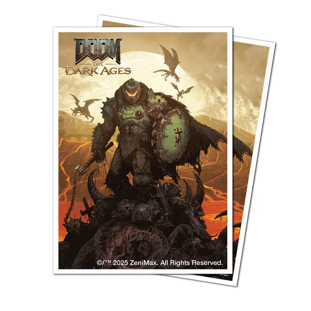 ultra-pro-apex-deck-protector-sleeves-105-st-ck-doom-the-dark-ages-wrath-f-r-sta image 1