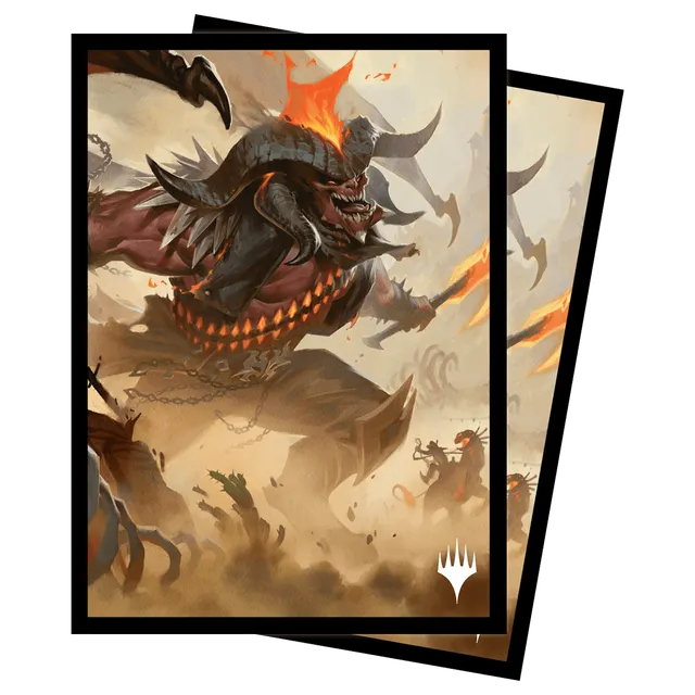 ultra-pro-outlaws-of-thunder-junction-rakdos-the-muscle-key-art-deck-protector-s image 1
