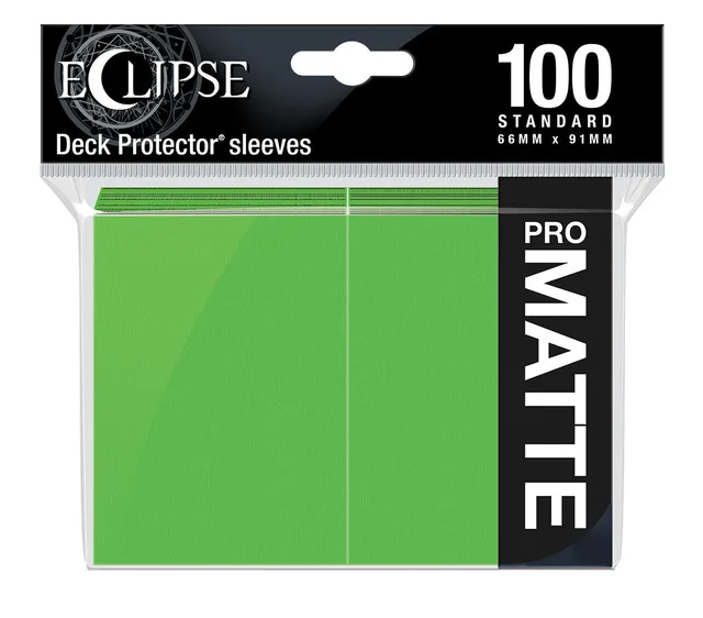 ultra-pro-eclipse-matte-standard-deck-protector-sleeves-100ct-lime-green image 1