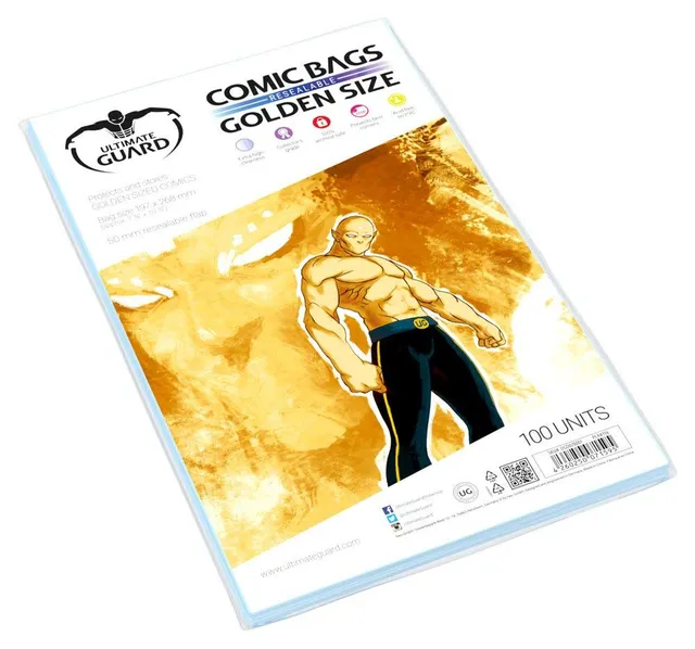 ultimate-guard-comic-bags-golden-size-wiederverschlie-bar-100-st-ck image 1