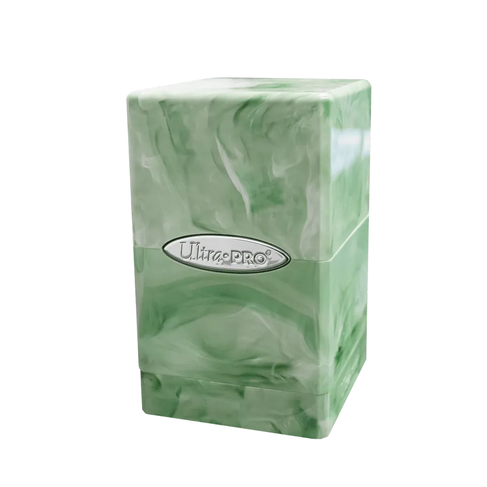 ultra-pro-marble-satin-tower-deck-box-lime-green-white-f-r-100-karten image 1