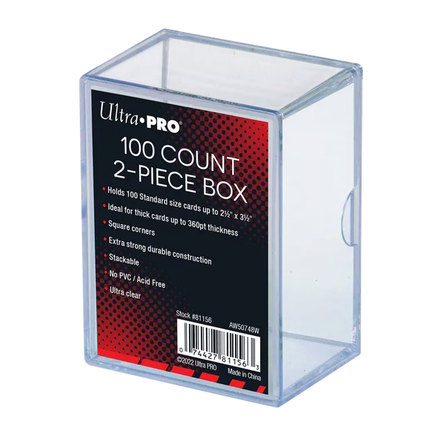 ultra-pro-2-piece-100-count-clear-card-storage-box image 1