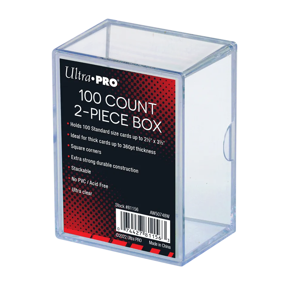 ultra-pro-2-piece-100-count-clear-card-storage-box image 1
