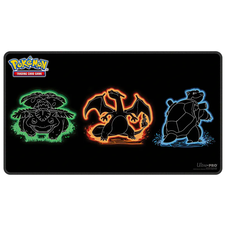 ultra-pro-neon-kanto-foil-playmat-f-r-pok-mon-tcg-venusaur-charizard-blastoise image 1