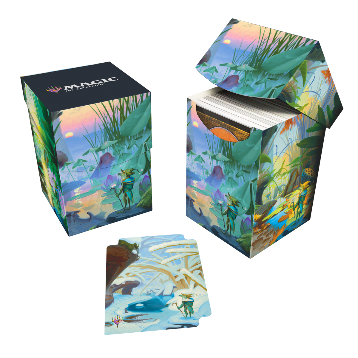 ultra-pro-bloomburrow-season-lands-island-summer-100-deck-box-f-r-magic-the-gath image 1