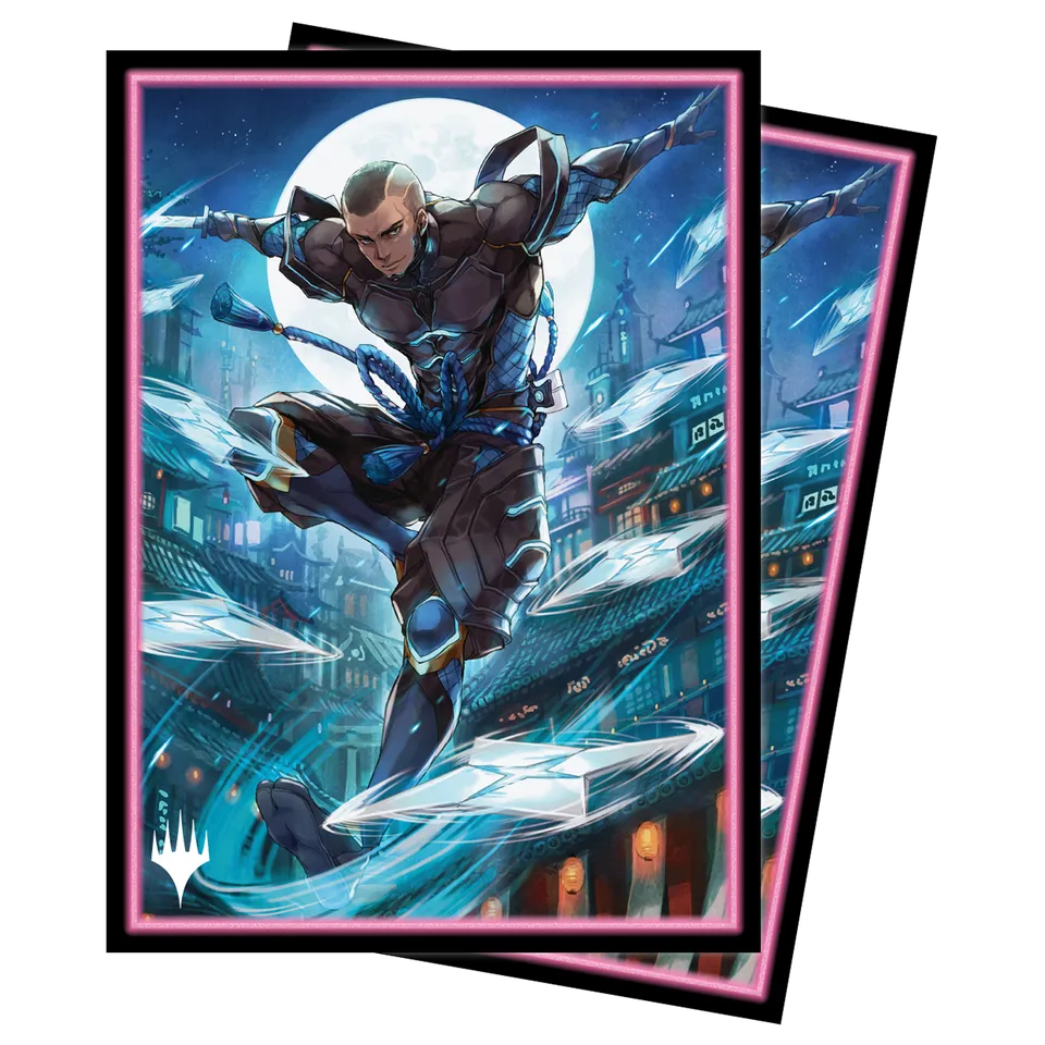 ultra-pro-kamigawa-neon-dynasty-kaito-shizuki-deck-protector-sleeves-100ct-f-r-m image 1