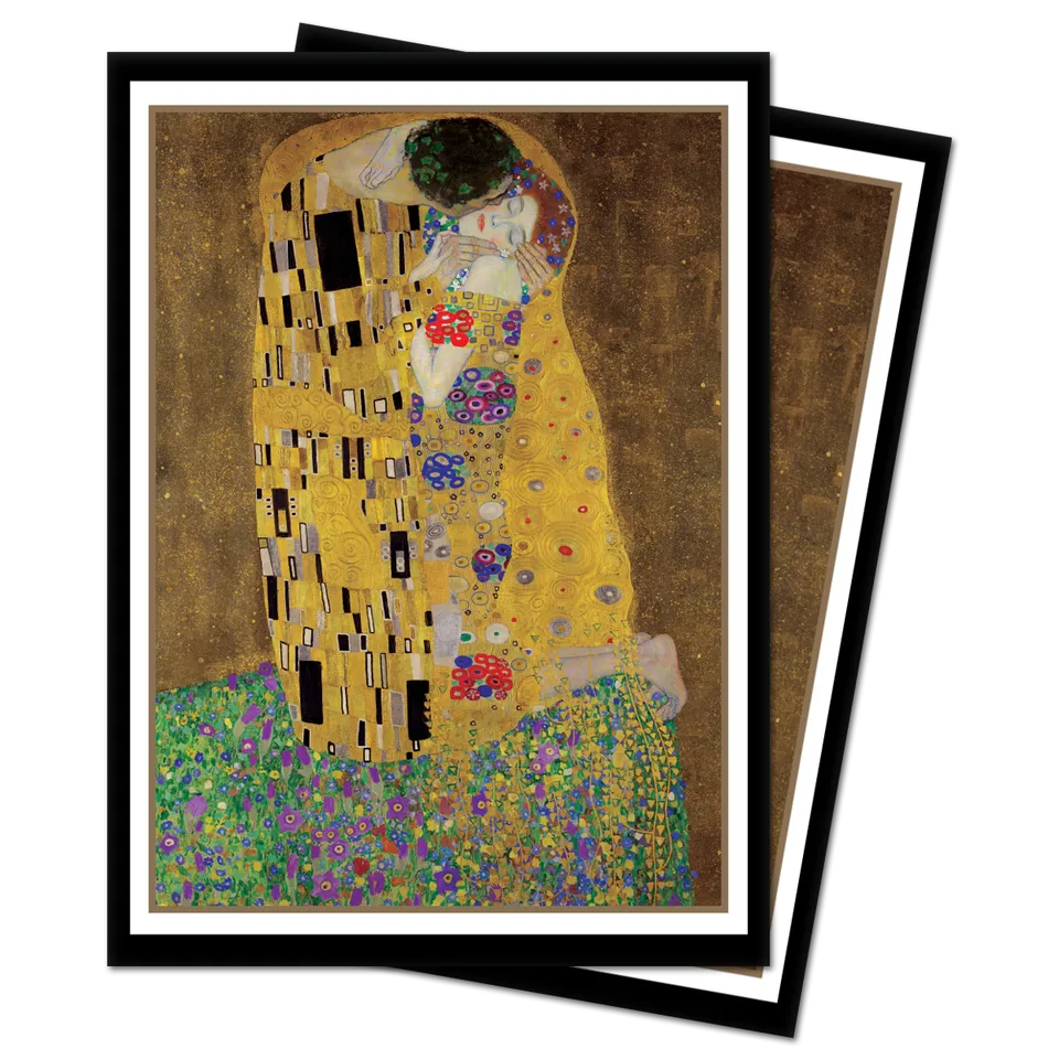 ultra-pro-fine-art-the-kiss-standard-deck-protector-sleeves-100ct-gustav-klimt image 1