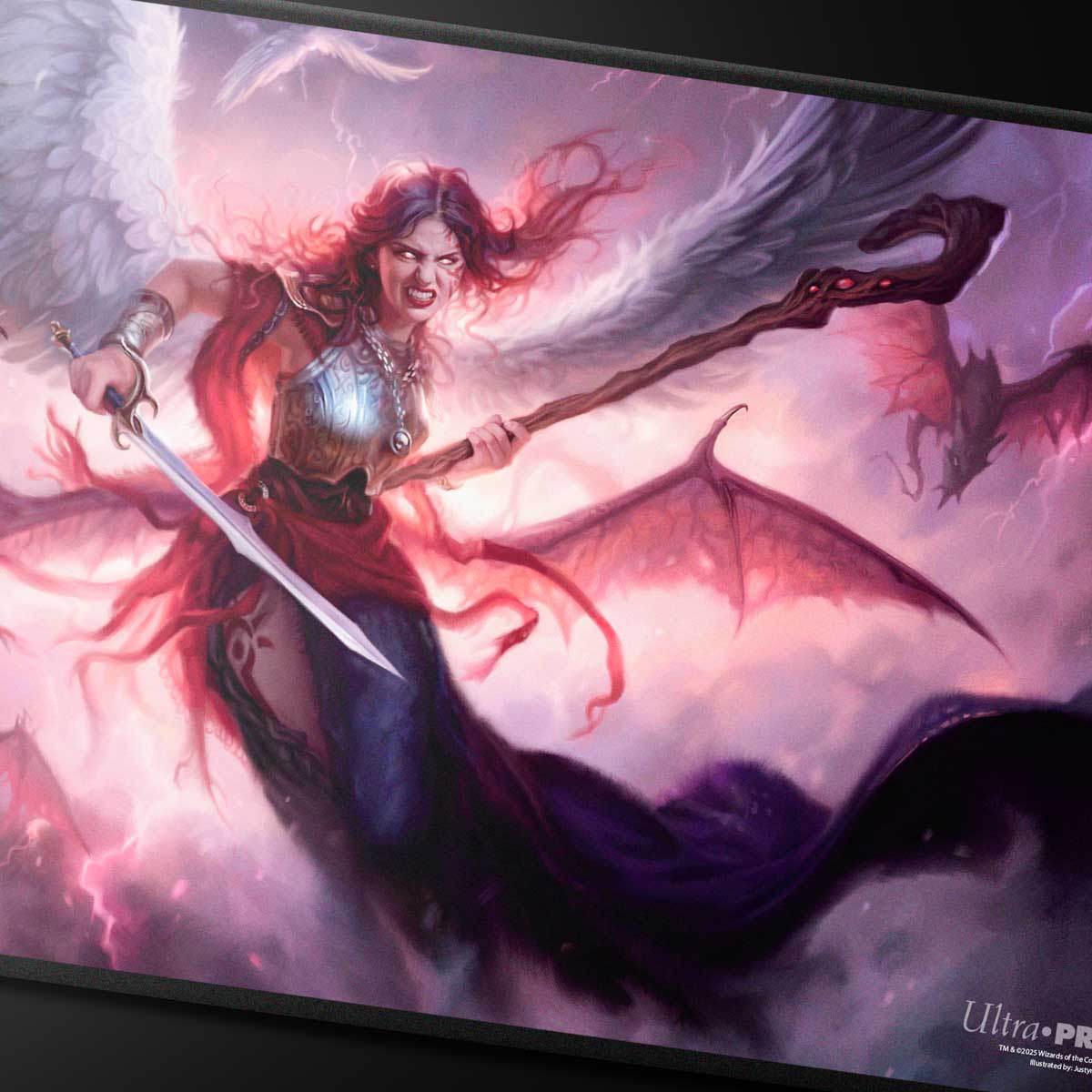 ultra-pro-commander-series-5-kaalia-three-color-wedge-black-stitched-playmat-f-r image 2