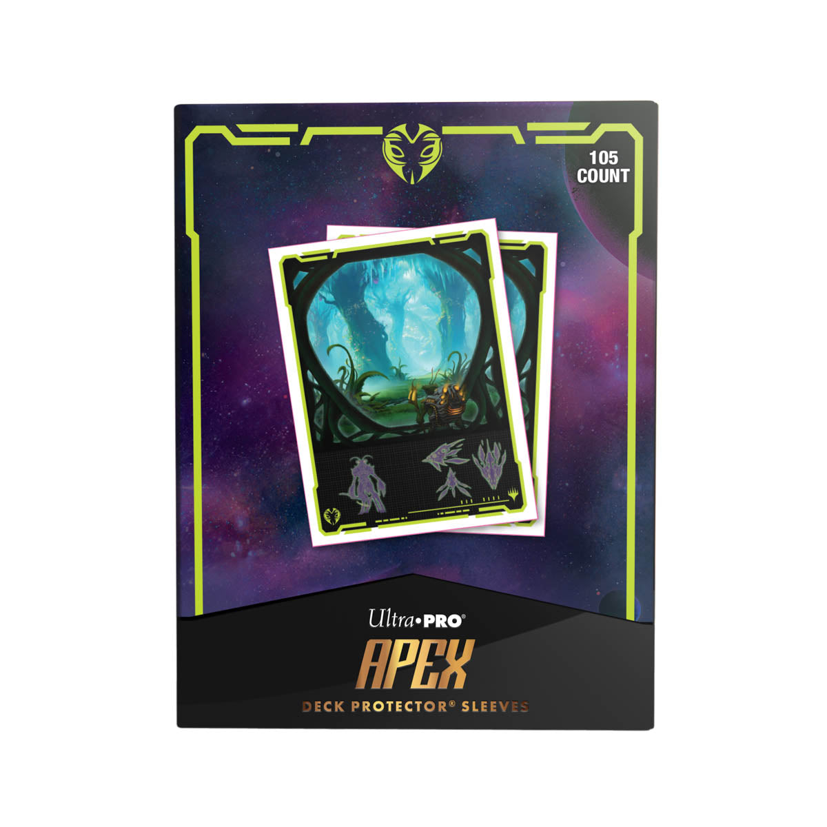 ultra-pro-edge-of-eternities-evendo-waking-haven-105ct-apex-deck-protector-sleev image 4
