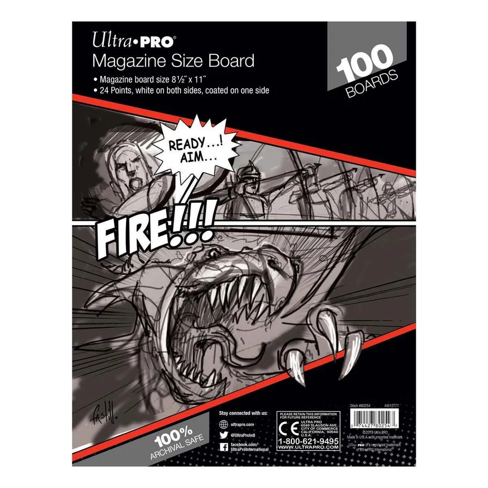 ultra-pro-magazine-size-comic-boards-100ct-archiv-tr-ger image 1