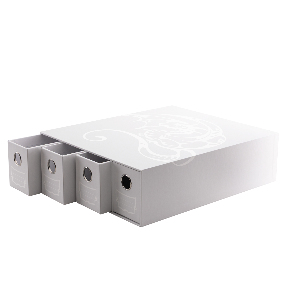 dragon-shield-fortress-card-drawers-4-schubladen-horizontal-white image 2