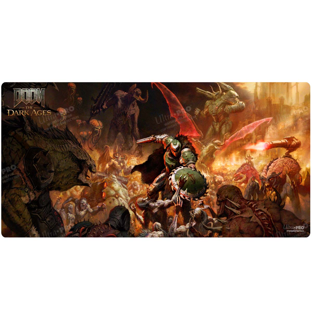 ultra-pro-doom-the-dark-ages-onslaught-extended-playmat image 1