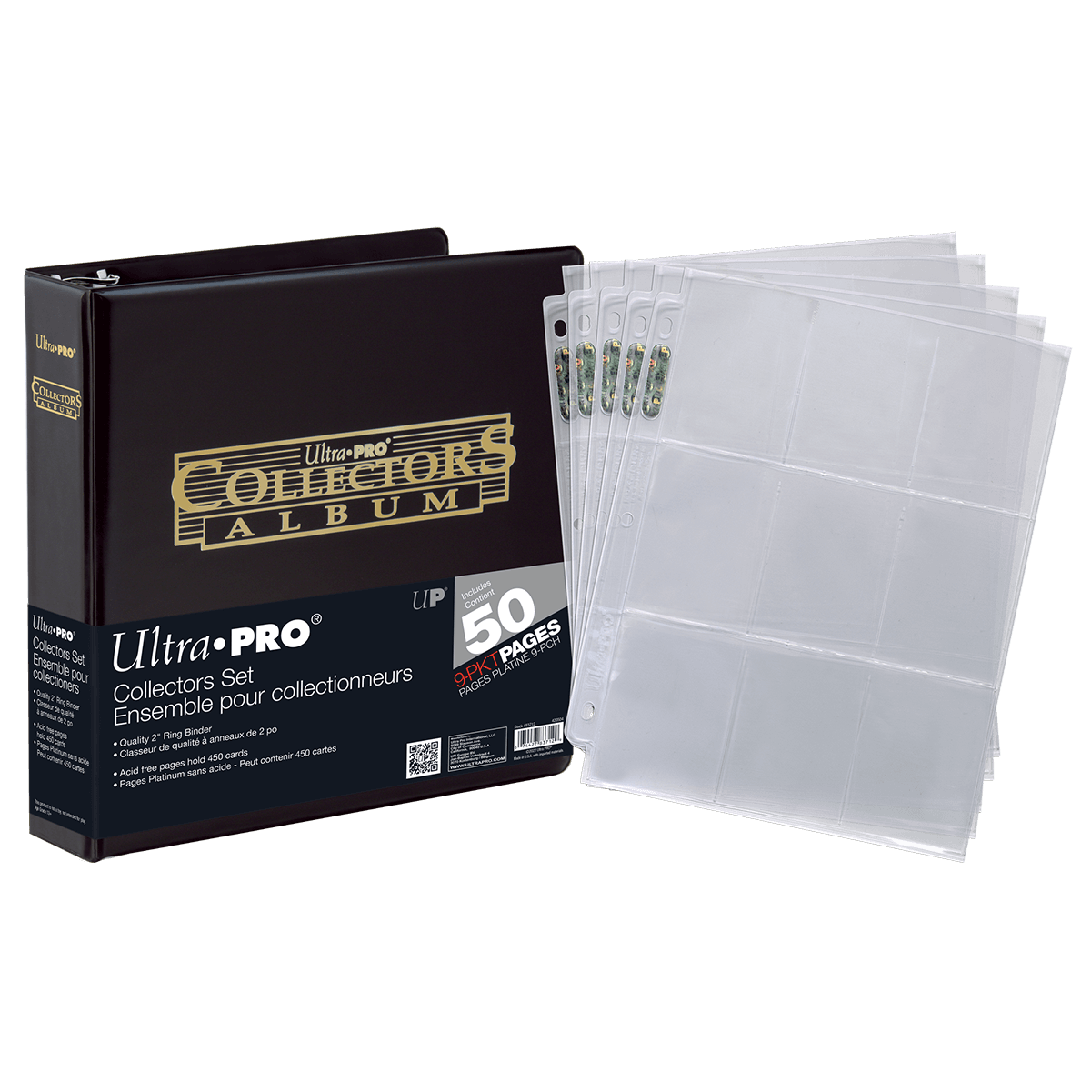 ultra-pro-collectors-album-2-schwarz-gold-mit-50x-9-pocket-platinum-seiten image 1