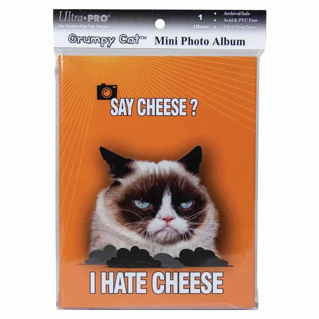 ultra-pro-grumpy-cat-say-cheese-mini-fotoalbum-f-r-24-fotos-10x15-cm-mit-sticker image 1