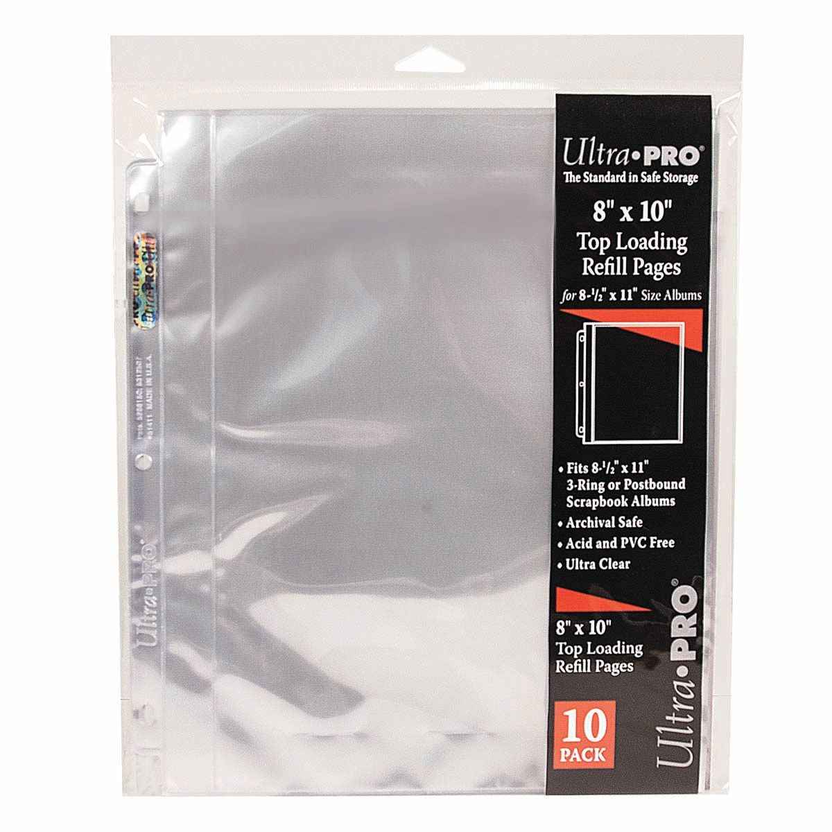 ultra-pro-3-hole-clear-8-x-10-photo-pages-f-r-3-ring-alben image 1
