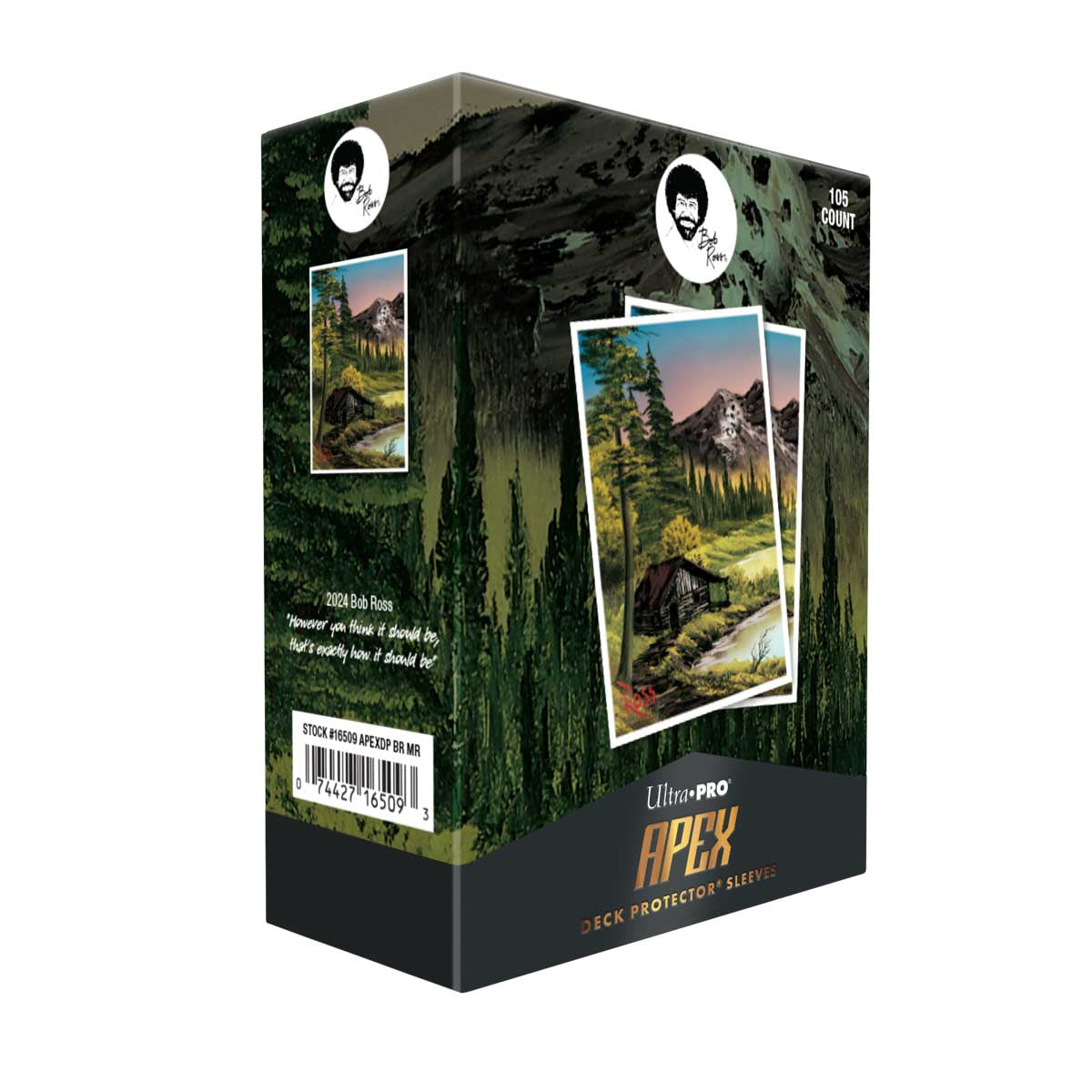 ultra-pro-apex-deck-protector-sleeves-105ct-bob-ross-mountain-retreat image 4