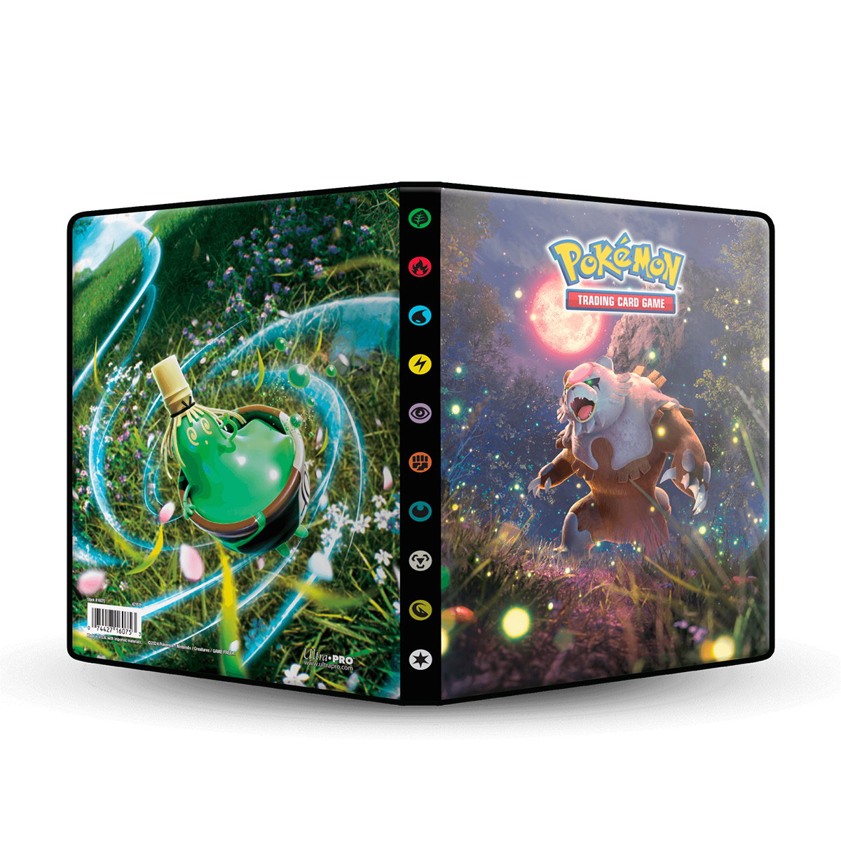 ultra-pro-scarlet-and-violet-bloodmoon-ursaluna-und-sinistcha-4-pocket-portfolio image 1