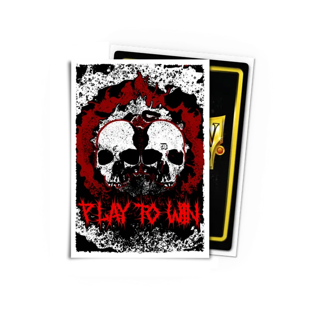 dragon-shield-play-to-win-skull-brushed-art-sleeves-standard-size image 1