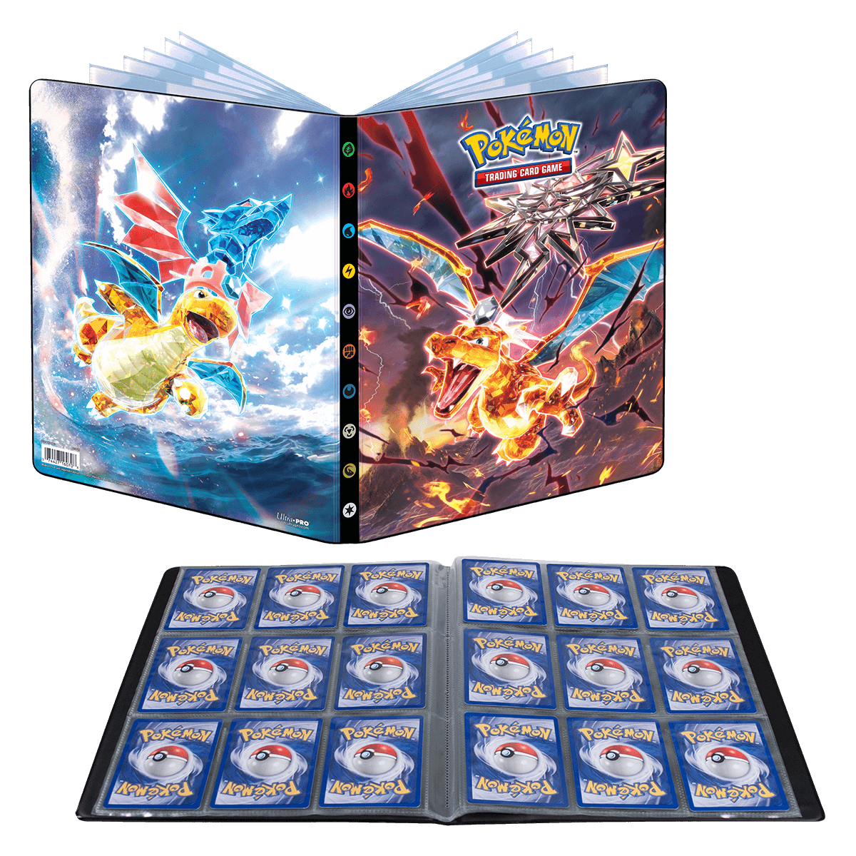 ultra-pro-scarlet-and-violet-charizard-und-dragonite-9-pocket-portfolio-f-r-pok- image 2