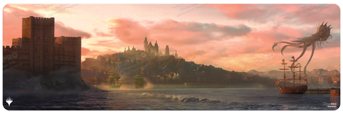 ultra-pro-commander-legends-battle-for-baldur-s-gate-8ft-table-playmat-harbor-wi image 1