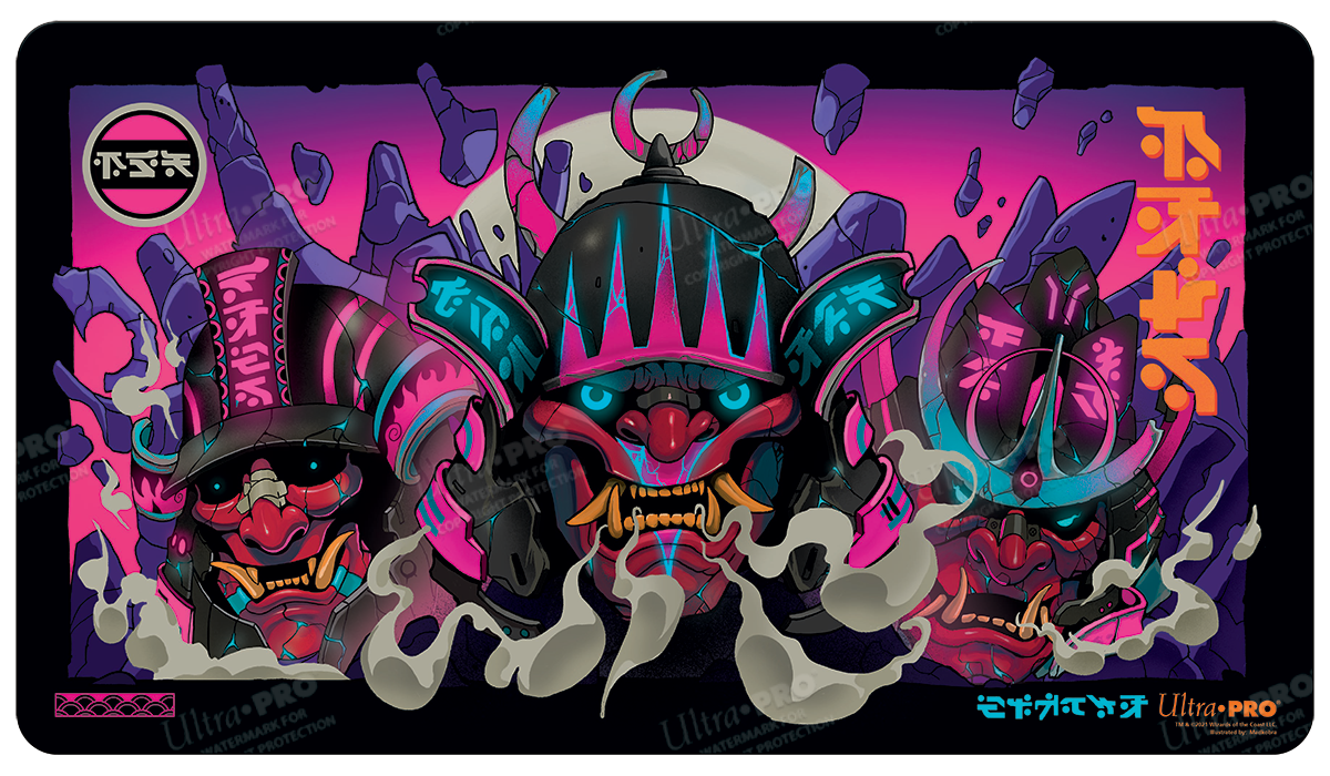 ultra-pro-kamigawa-neon-dynasty-planeswalker-symbol-stitched-standard-playmat-f- image 1