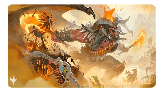 ultra-pro-outlaws-of-thunder-junction-rakdos-the-muscle-standard-gaming-playmat- image 1