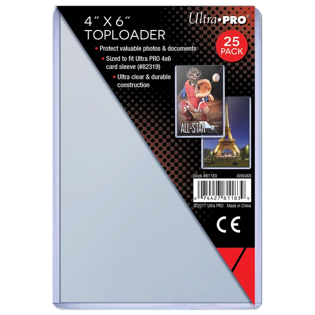 ultra-pro-4-x-6-101-6-x-152-4-mm-toploader-sleeves-25er-pack-f-r-fotos-und-samme image 1