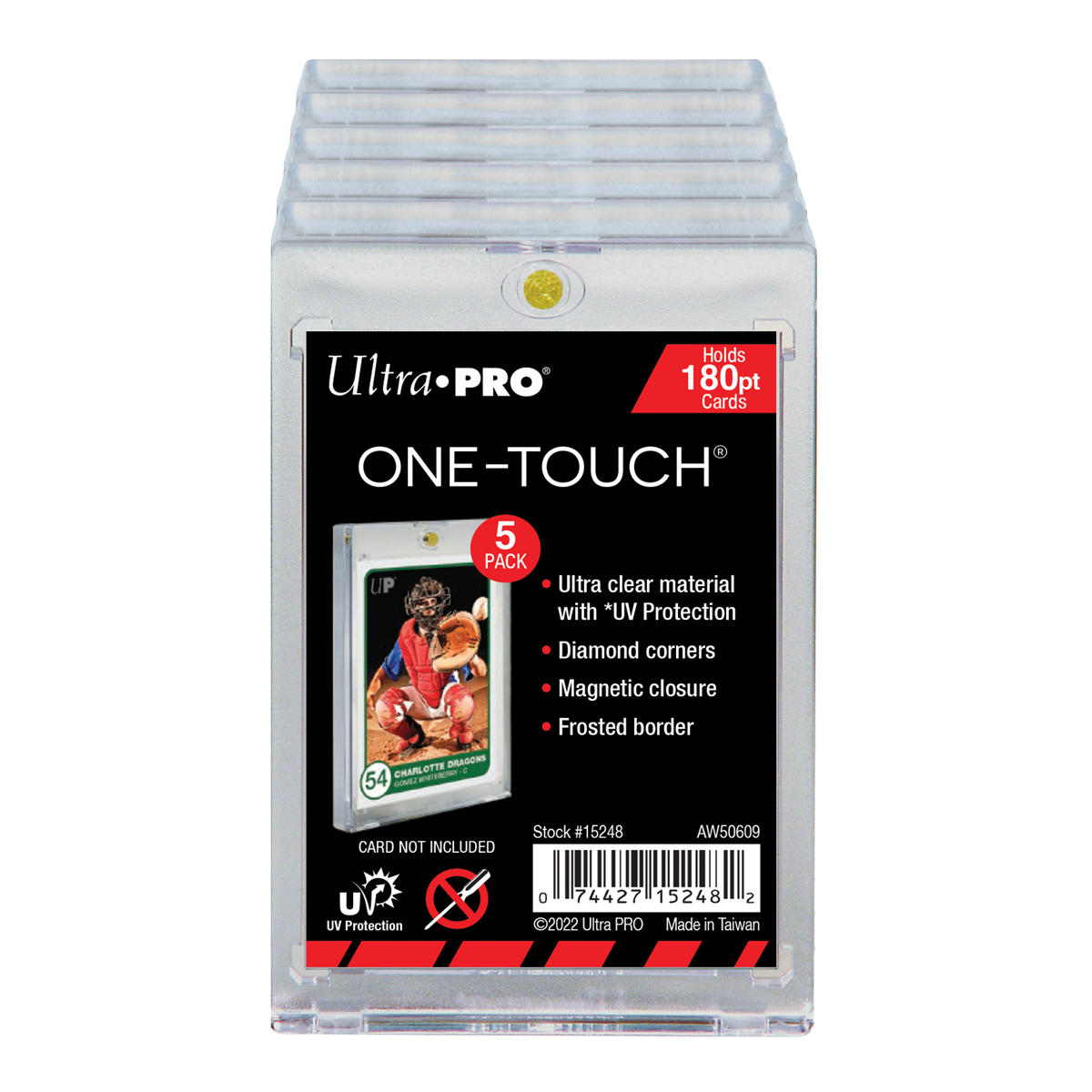 ultra-pro-one-touch-magnetic-card-holder-180pt-5er-set-mit-uv-schutz image 1