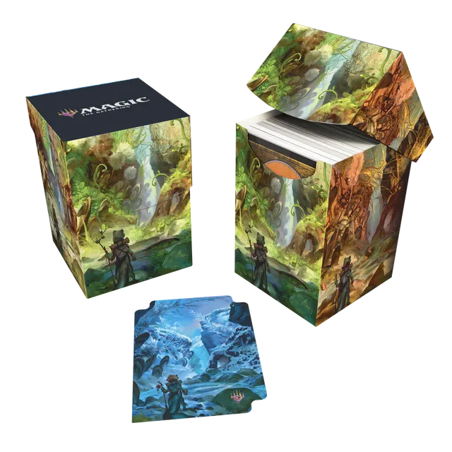 ultra-pro-bloomburrow-season-lands-swamp-summer-100-deck-box-black-f-r-magic-the image 1
