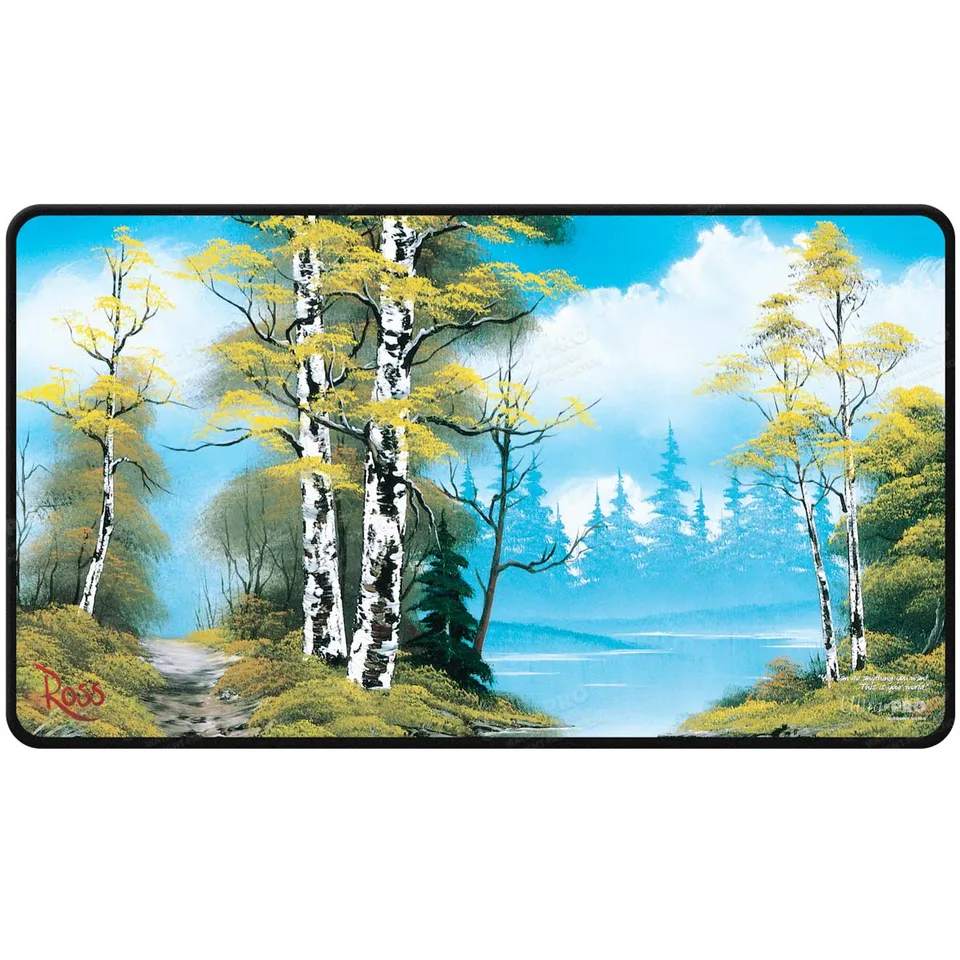 ultra-pro-bob-ross-lakeside-path-playmat-mit-schwarzer-naht image 1