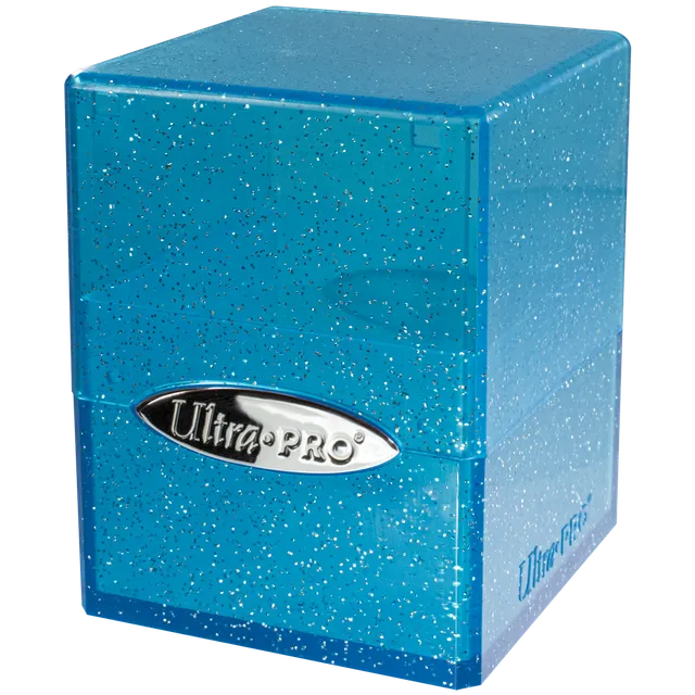 ultra-pro-glitter-satin-cube-blue-deck-box image 1
