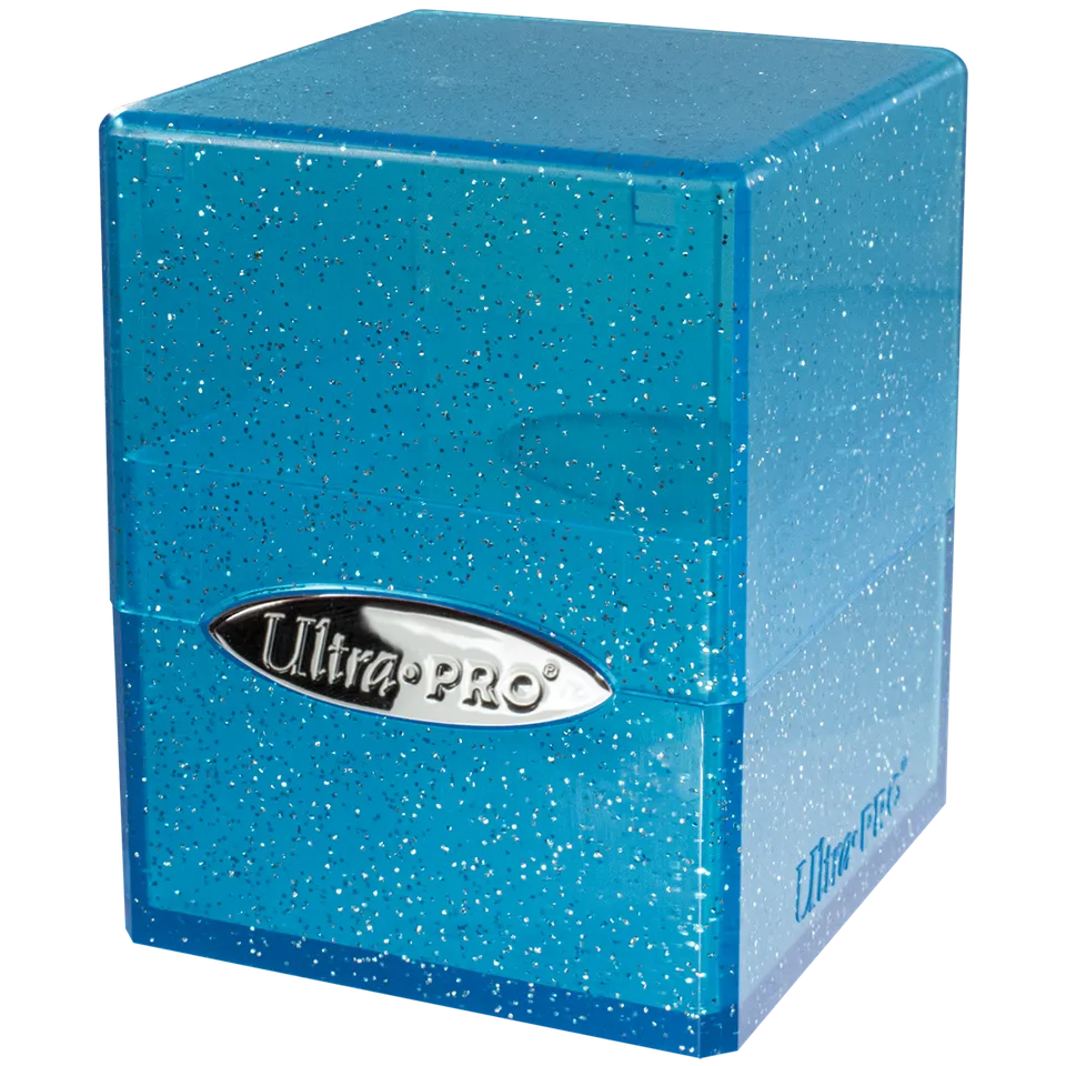 ultra-pro-glitter-satin-cube-blue-deck-box image 1