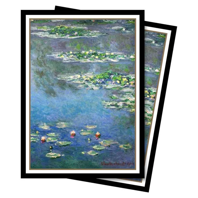 ultra-pro-fine-art-water-lilies-standard-deck-protector-sleeves-65ct-claude-mone image 1