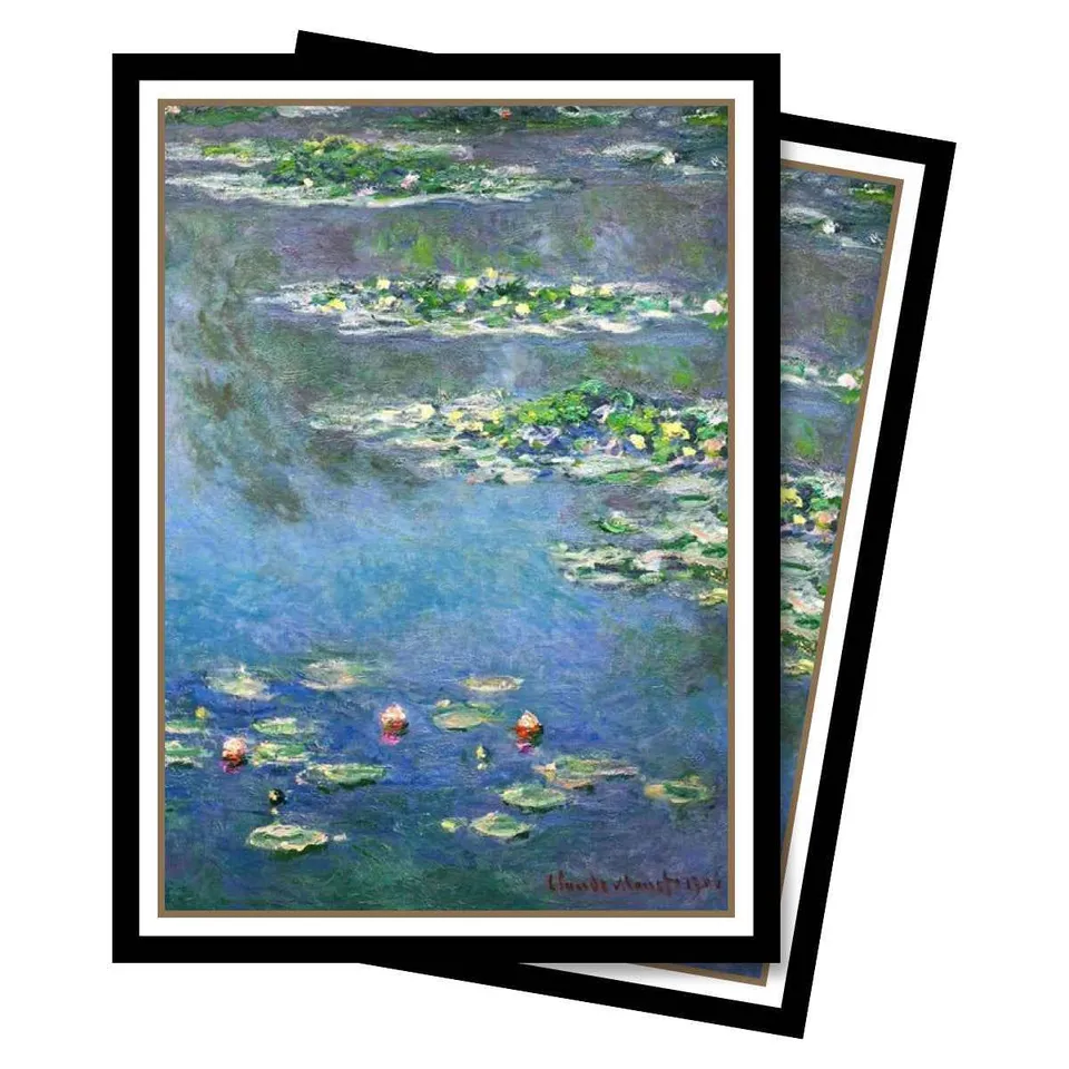 ultra-pro-fine-art-water-lilies-standard-deck-protector-sleeves-65ct-claude-mone image 1