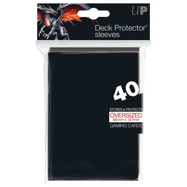 ultra-pro-black-oversized-deck-protector-sleeves-40-st-ck-3-5-x-5 image 1