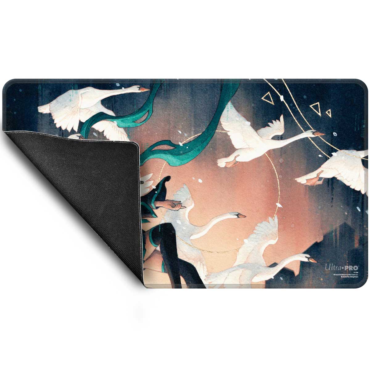 ultra-pro-hatsune-miku-secret-lair-winter-swan-song-playmat-mit-naht-f-r-magic-t image 3