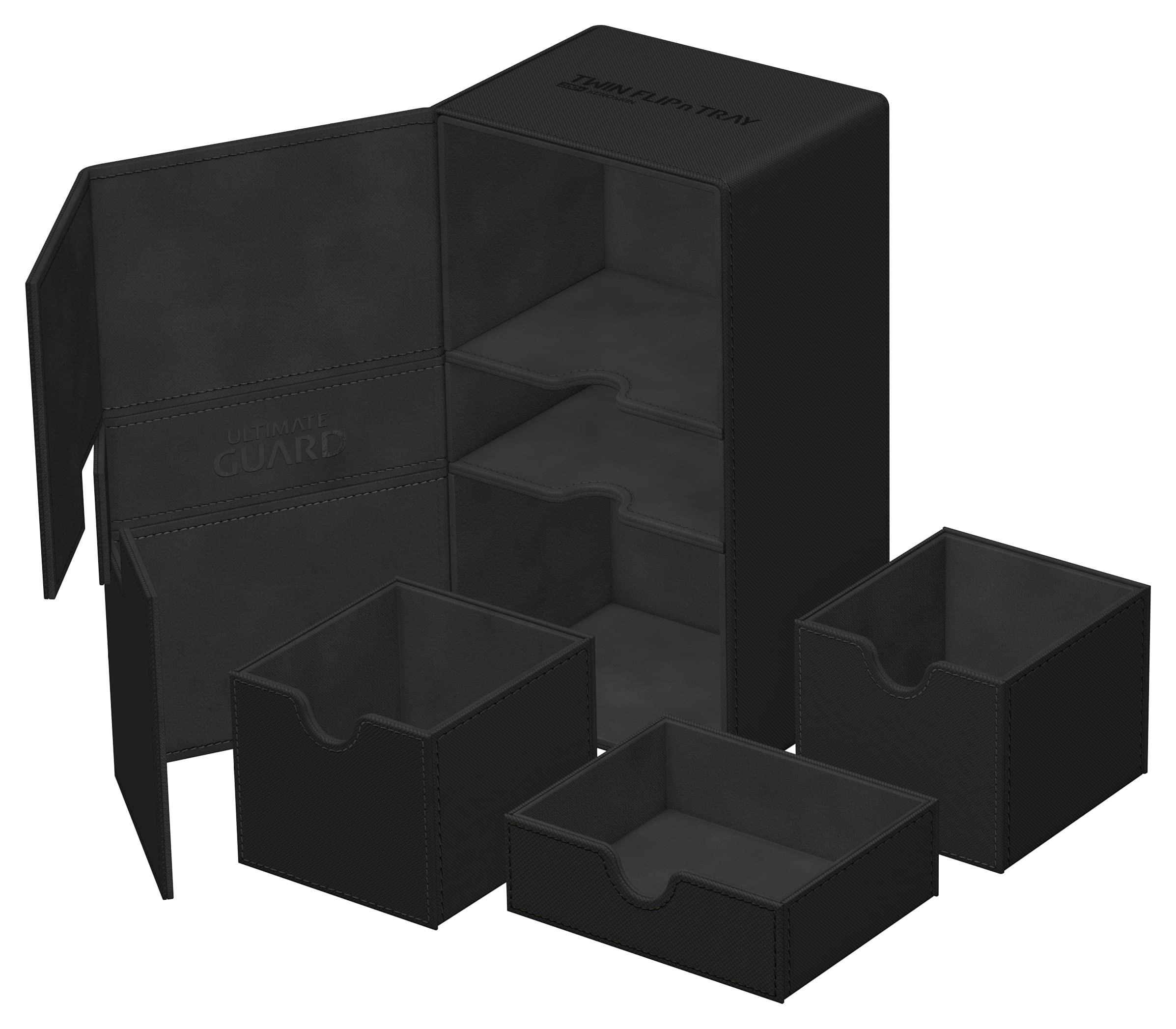 ultimate-guard-twin-flip-n-tray-200-xenoskin-deck-box-monocolor-schwarz image 6