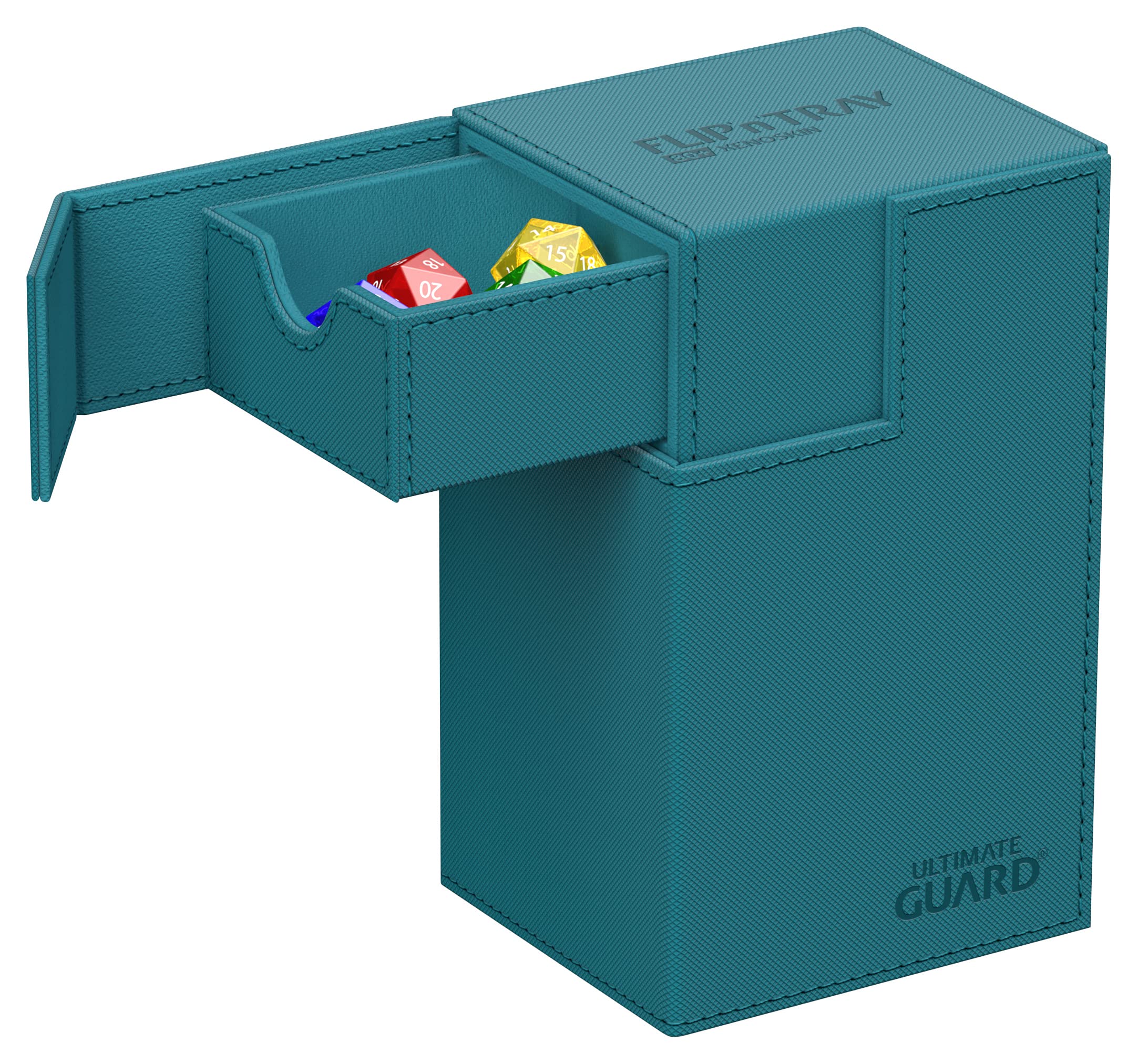 ultimate-guard-flip-n-tray-80-xenoskin-deckbox-petrolblau image 2