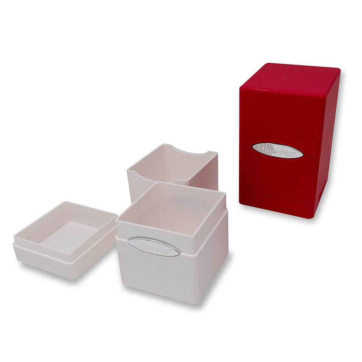ultra-pro-satin-tower-deck-box-bundle-rot-wei-2er-set-f-r-100-karten image 2