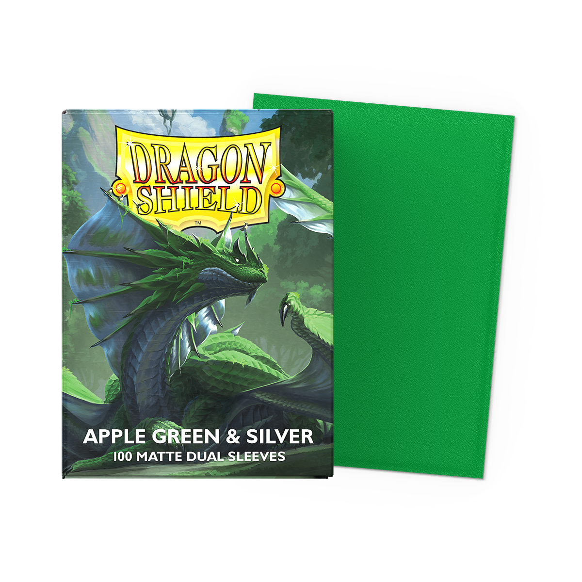 dragon-shield-apple-green-silver-matte-dual-sleeves-standard image 1